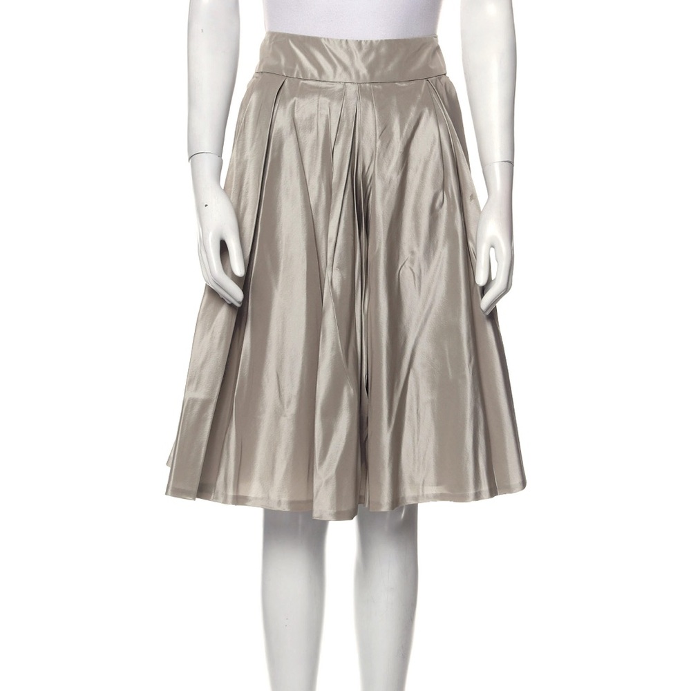Carmen Marc Valvo Collection Silk Knee-Length Skirt